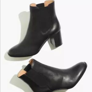 Madewell Laura Chelsea Black Leather Boot